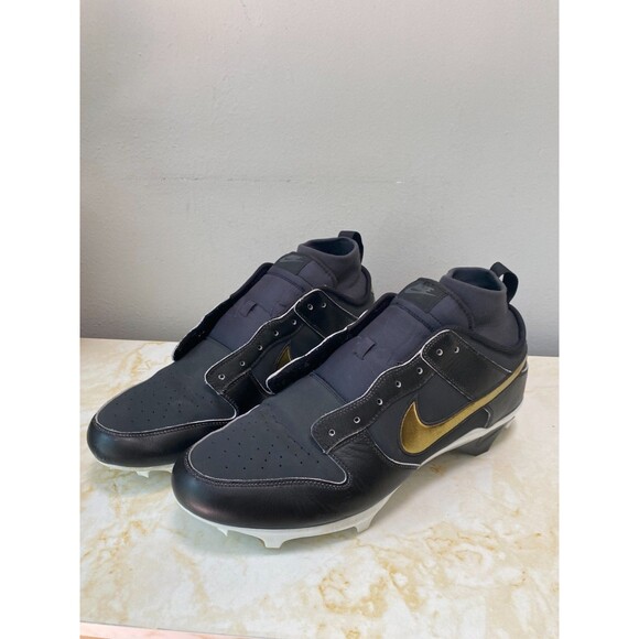 Nike Alpha Menace Dunk Gold Black Football Cleats HV6923-001 Men’s Rare Size 17 main image 7